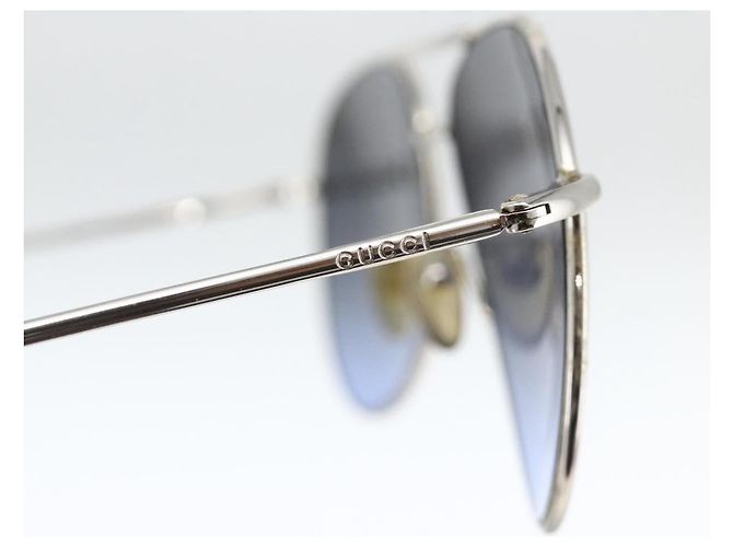 Gafas de sol GUCCI metal azul Auth bs34197 - vista 7