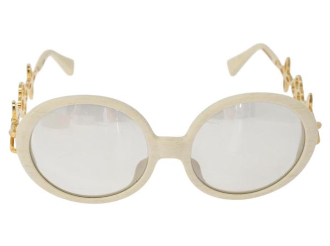 Gafas de sol LOUIS VUITTON de plástico blancas Z0086E LV Auth BSZ560M Blanco - vista 2