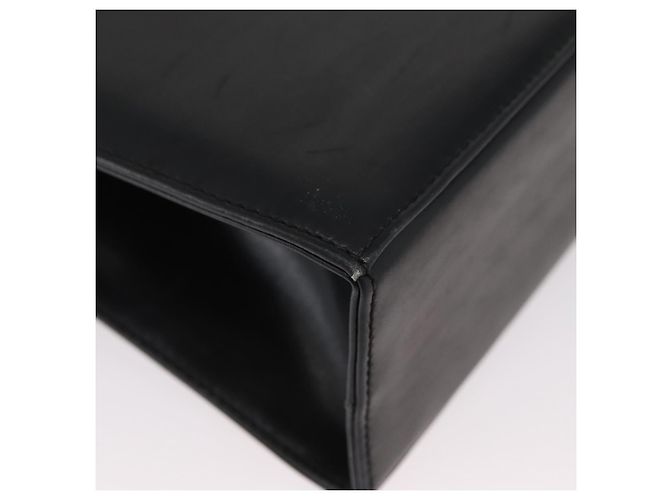 Borsa a Spalla Gancini in Pelle Nera e Oro Auth AMZ412 di Salvatore Ferragamo Nero D'oro - vista 12