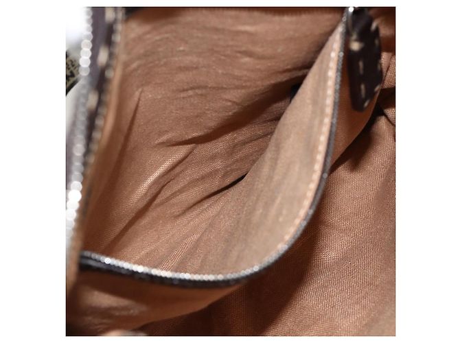 FENDI Schultertasche aus Leder Braun Silber Authentisch ka3356A - Ansicht 21