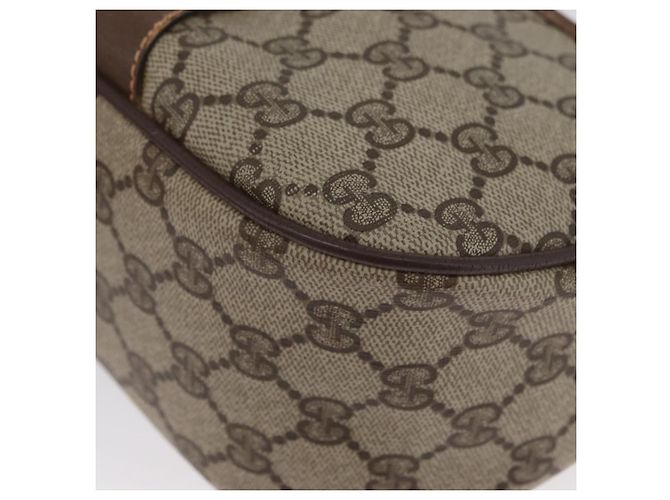 Borsa Sherry Line GG Supreme Web di GUCCI in PVC beige e oro 89 02 032 Auth LNZ595 D'oro - vista 11