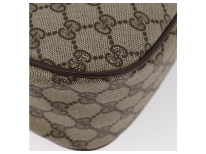 Borsa Sherry Line GG Supreme Web di GUCCI in PVC beige e oro 89 02 032 Auth LNZ595 D'oro - vista 12