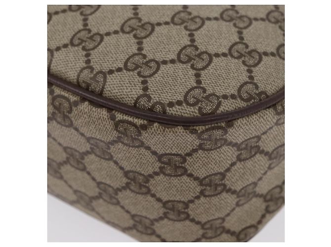 Borsa Sherry Line GG Supreme Web di GUCCI in PVC beige e oro 89 02 032 Auth LNZ595 D'oro - vista 13