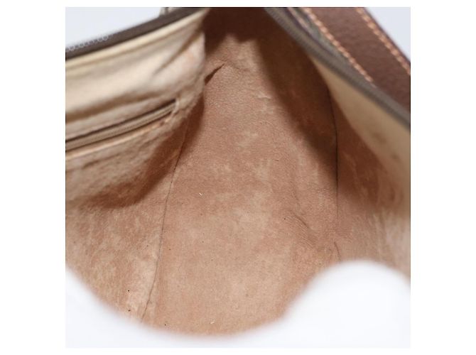 Borsa Sherry Line GG Supreme Web di GUCCI in PVC beige e oro 89 02 032 Auth LNZ595 D'oro - vista 18