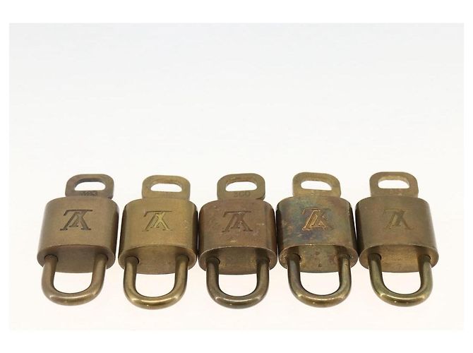 LOUIS VUITTON Conjunto de 5 Candados de Metal Dorado LV Auth 173289 - vista 4