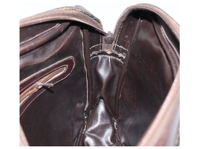 Borsa a Spalla in Tela Zucca FENDI Nera Marrone Auth ARZ659 Nero - vista 18