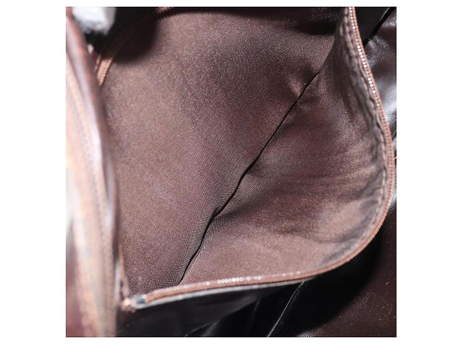 Borsa a Spalla in Tela Zucca FENDI Nera Marrone Auth ARZ659 Nero - vista 21