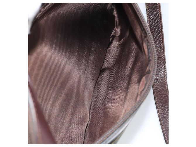 Borsa a Spalla in Tela Zucca FENDI Nera Marrone Auth ARZ659 Nero - vista 23