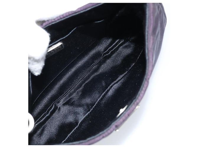 Pochette Accessorio PRADA Nylon Viola Argento Auth LNZ663 Porpora - vista 16