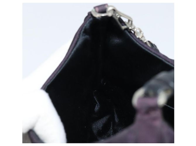 Pochette Accessorio PRADA Nylon Viola Argento Auth LNZ663 Porpora - vista 18