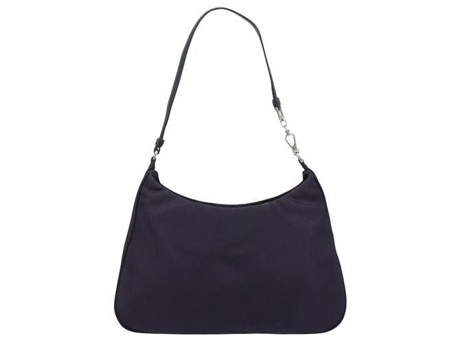 Pochette Accessorio PRADA Nylon Viola Argento Auth LNZ663 Porpora - vista 3