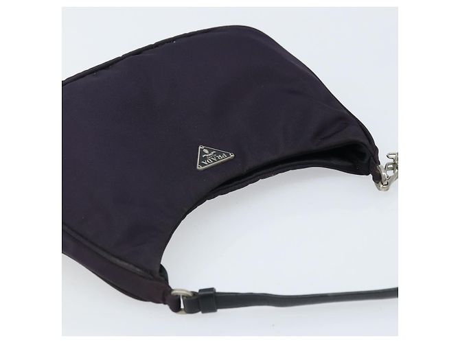 Pochette Accessorio PRADA Nylon Viola Argento Auth LNZ663 Porpora - vista 6