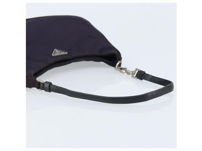 Pochette Accessorio PRADA Nylon Viola Argento Auth LNZ663 Porpora - vista 7