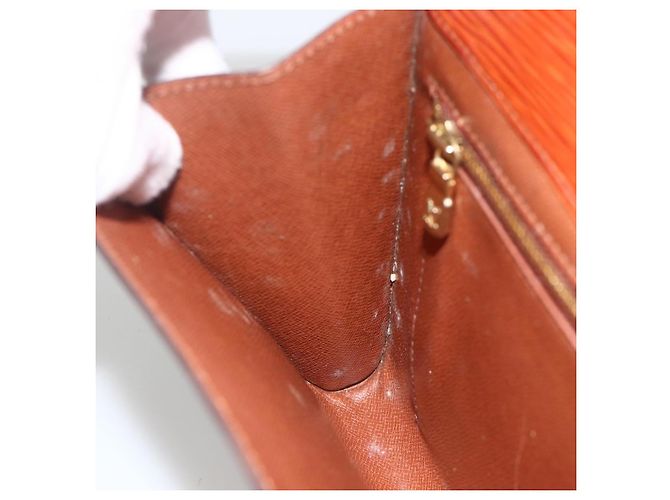 LOUIS VUITTON Clutch Art Déco Epi Marrone M52633 LV Auth BAZ420 - vista 15