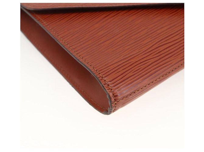 LOUIS VUITTON Clutch Art Déco Epi Marrone M52633 LV Auth BAZ420 - vista 9