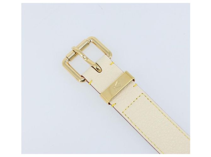 LOUIS VUITTON Cinghia Suhari 40,6"" Bianca LV Auth gh1952A Bianco - vista 6