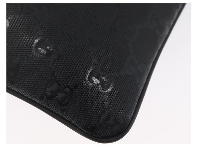 Borsa a Spalla GUCCI GG Implementation PVC Nero Argento 201446 Auth ka3440 - vista 13