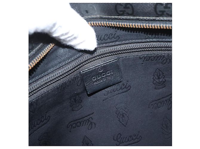 Borsa a Spalla GUCCI GG Implementation PVC Nero Argento 201446 Auth ka3440 - vista 16