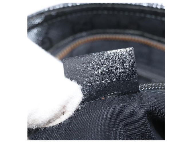 Borsa a Spalla GUCCI GG Implementation PVC Nero Argento 201446 Auth ka3440 - vista 22