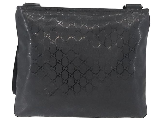 Borsa a Spalla GUCCI GG Implementation PVC Nero Argento 201446 Auth ka3440 - vista 3