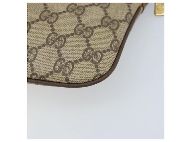 Borsa Sherry Line GG Supreme Web di GUCCI in PVC beige e oro 904 02 047 Auth BA11637 D'oro - vista 12