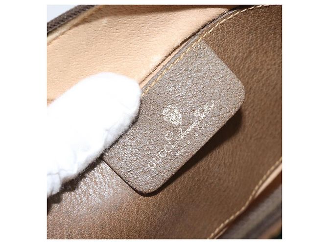 Borsa Sherry Line GG Supreme Web di GUCCI in PVC beige e oro 904 02 047 Auth BA11637 D'oro - vista 16