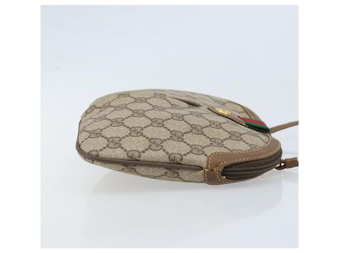 Borsa Sherry Line GG Supreme Web di GUCCI in PVC beige e oro 904 02 047 Auth BA11637 D'oro - vista 4