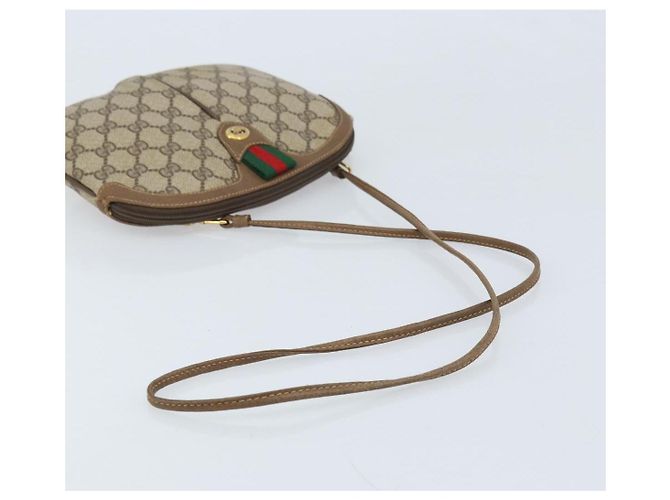 Borsa Sherry Line GG Supreme Web di GUCCI in PVC beige e oro 904 02 047 Auth BA11637 D'oro - vista 7