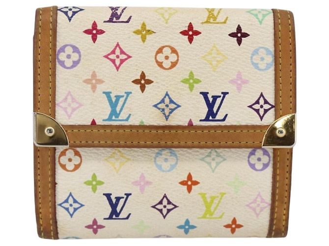 LOUIS VUITTON Multicolor Geldbörse Scheine Kreditkarten M92983 Auth BAZ465 Weiß - Ansicht 13