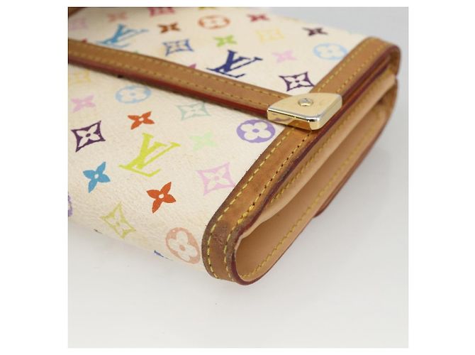 LOUIS VUITTON Multicolor Geldbörse Scheine Kreditkarten M92983 Auth BAZ465 Weiß - Ansicht 7