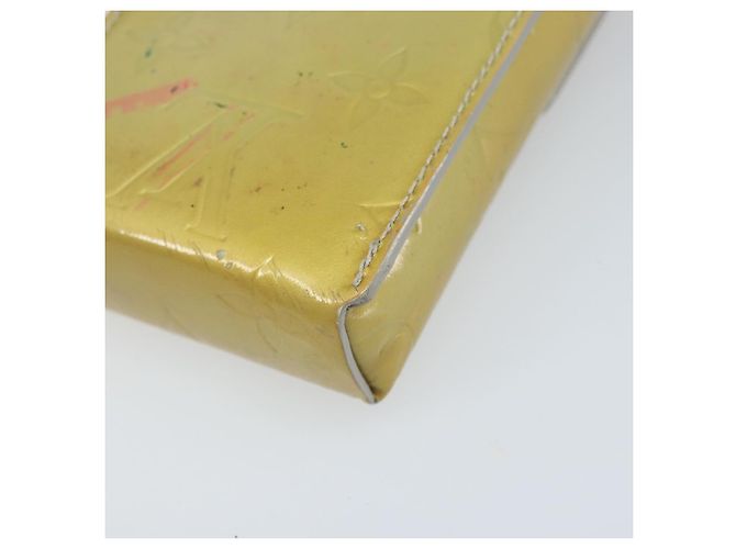 LOUIS VUITTON Monogram Vernis Green Cigarette Case Gris LV Auth bs33952 Grey - view 12