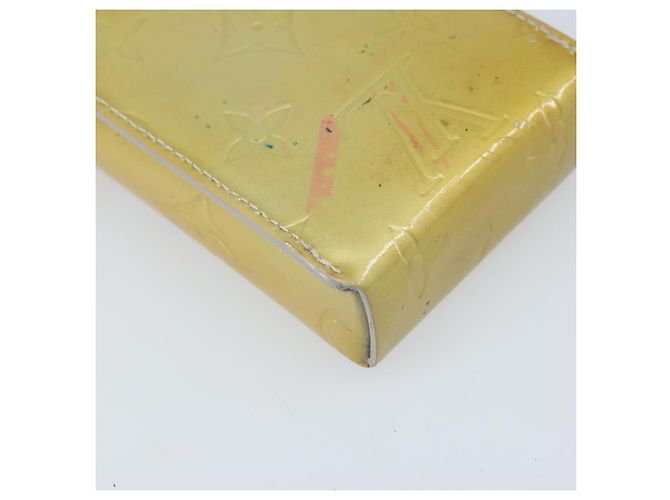 LOUIS VUITTON Monogram Vernis Green Cigarette Case Gris LV Auth bs33952 Grey - view 13