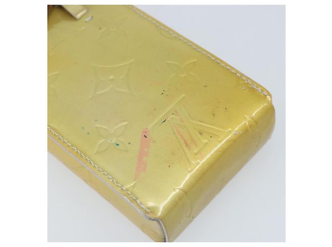LOUIS VUITTON Monogram Vernis Green Cigarette Case Gris LV Auth bs33952 Grey - view 14