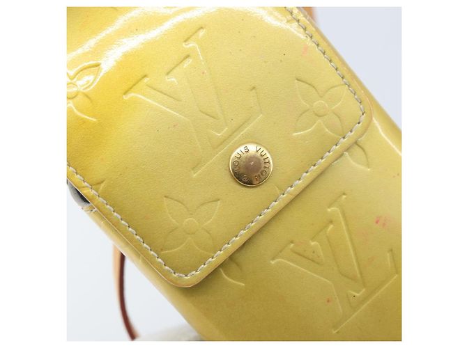LOUIS VUITTON Monogram Vernis Green Cigarette Case Gris LV Auth bs33952 Grey - view 16