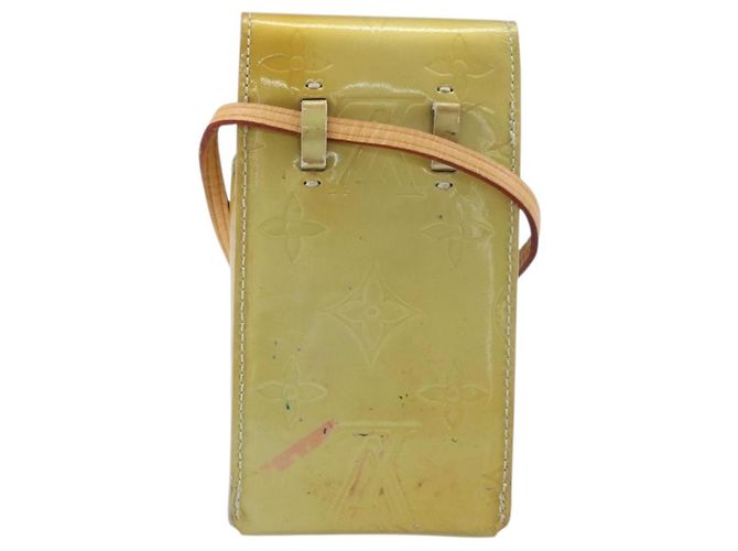 LOUIS VUITTON Monogram Vernis Green Cigarette Case Gris LV Auth bs33952 Grey - view 3