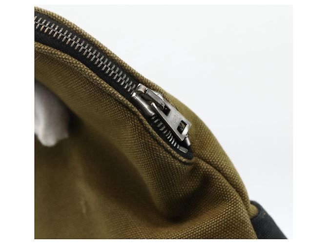 Hermès HERMES Borsa Fourre Tout in Tela Khaki Argento Auth BSZ425 Cachi - vista 14