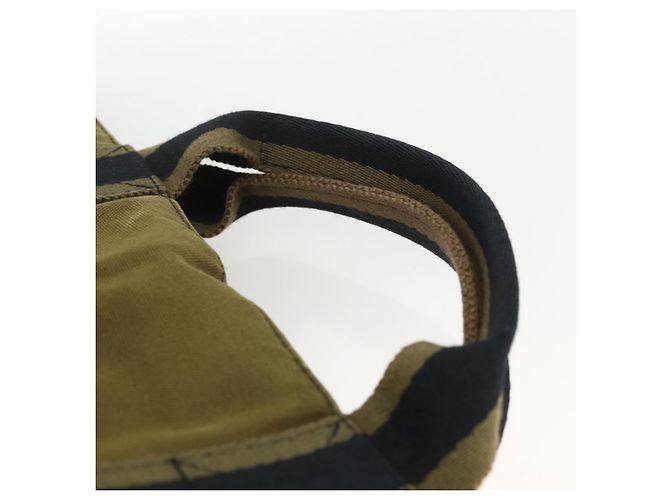 Hermès HERMES Borsa Fourre Tout in Tela Khaki Argento Auth BSZ425 Cachi - vista 8