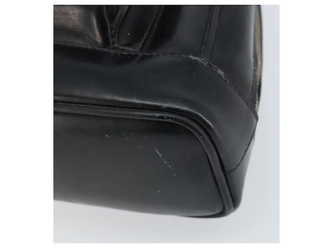 Borsa a spalla GUCCI Bamboo in pelle verniciata nera argento Auth 173890 Nero - vista 10