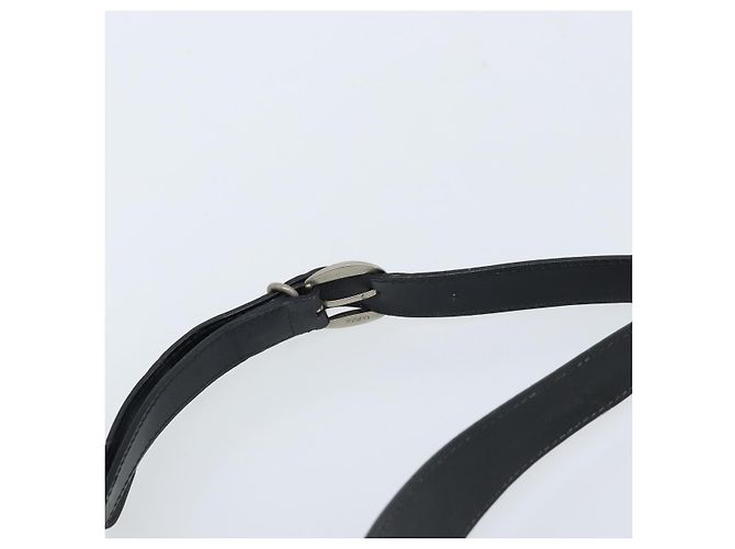 Borsa a spalla GUCCI Bamboo in pelle verniciata nera argento Auth 173890 Nero - vista 8