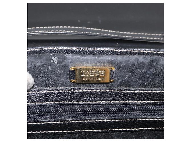 Borsa Anagram in pelle LOEWE 2 in 1 Nera Oro Auth ARZ441 Nero D'oro - vista 10