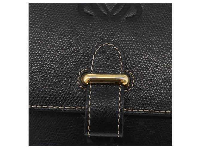 Borsa Anagram in pelle LOEWE 2 in 1 Nera Oro Auth ARZ441 Nero D'oro - vista 19
