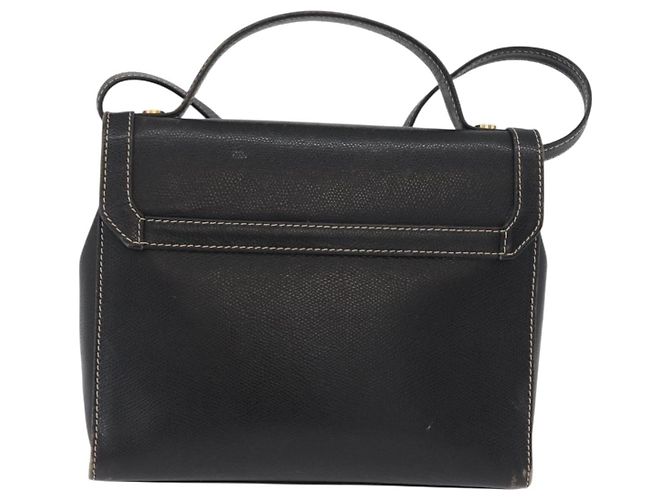 Borsa Anagram in pelle LOEWE 2 in 1 Nera Oro Auth ARZ441 Nero D'oro - vista 2