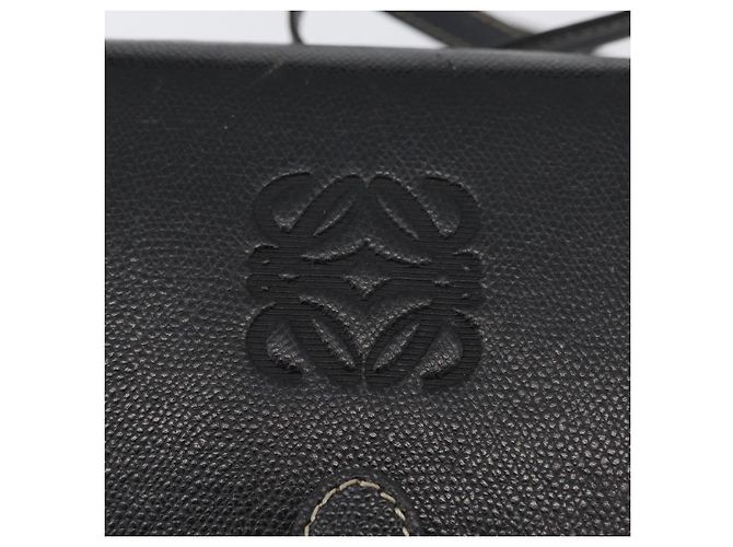 Borsa Anagram in pelle LOEWE 2 in 1 Nera Oro Auth ARZ441 Nero D'oro - vista 20