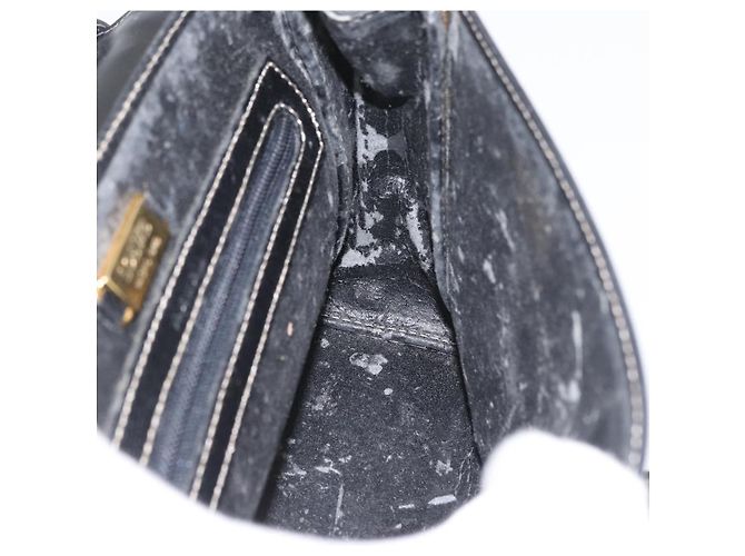 Borsa Anagram in pelle LOEWE 2 in 1 Nera Oro Auth ARZ441 Nero D'oro - vista 21