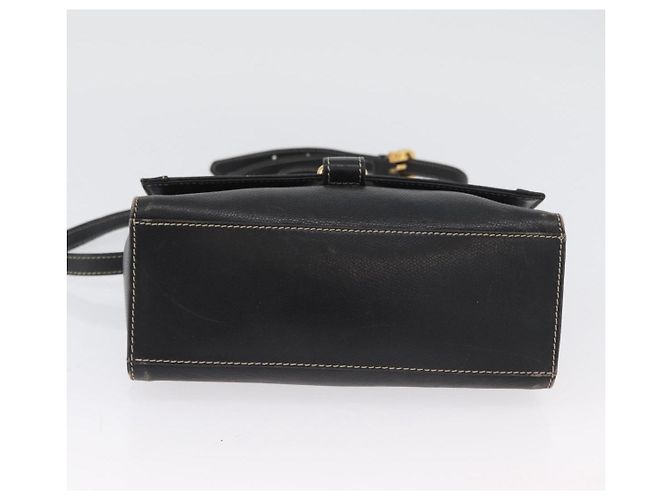 Borsa Anagram in pelle LOEWE 2 in 1 Nera Oro Auth ARZ441 Nero D'oro - vista 5