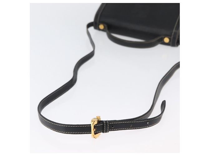Borsa Anagram in pelle LOEWE 2 in 1 Nera Oro Auth ARZ441 Nero D'oro - vista 8