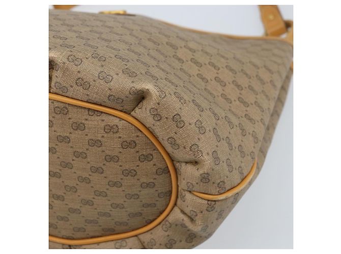Gucci Borsa a Spalla Micro GG Supreme PVC Beige Oro 001 110 0077 Auth mr2161 D'oro - vista 10