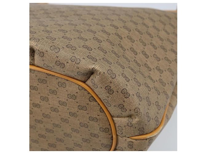 Gucci Borsa a Spalla Micro GG Supreme PVC Beige Oro 001 110 0077 Auth mr2161 D'oro - vista 12