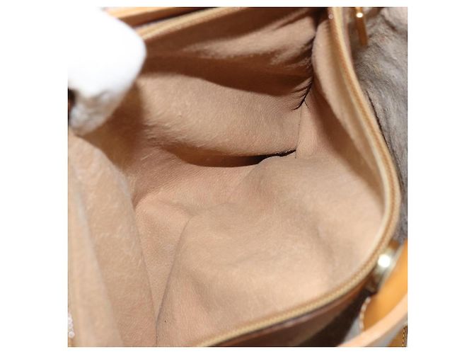 Gucci Borsa a Spalla Micro GG Supreme PVC Beige Oro 001 110 0077 Auth mr2161 D'oro - vista 22