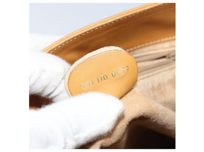Gucci Borsa a Spalla Micro GG Supreme PVC Beige Oro 001 110 0077 Auth mr2161 D'oro - vista 24